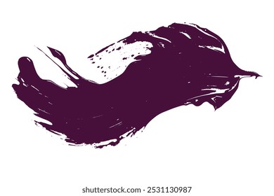 Brush stroke and texture. Smear brush, Acrylic white-blue texture brush stroke hand drawing, isolated on white background.