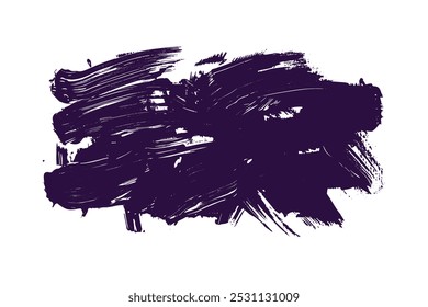 Pincelada y textura. Cepillo de la mancha, dibujo de la mano del trazo del pincel de la textura blanco-azul de acrílico, aislado en el fondo blanco.