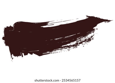 Brush stroke and texture. Smear brush, Acrylic white-blue texture brush stroke hand drawing, isolated on white background.