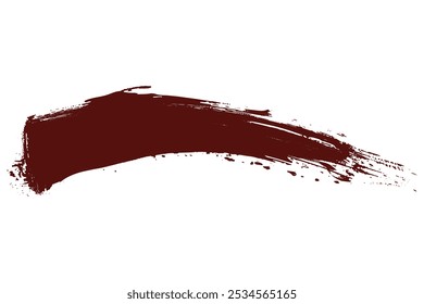 Traçado e textura do pincel. Escova de esfregaço, branco acrílico-azul textura pincel traçado mão desenho, isolado no fundo branco.