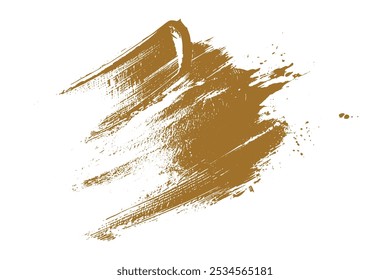 Brush stroke and texture. Smear brush, Acrylic white-blue texture brush stroke hand drawing, isolated on white background.