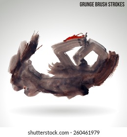Brush stroke and texture. Vector design.