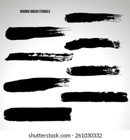 Brush stroke and texture. Vector design.