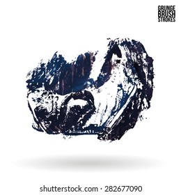 Brush stroke and texture. Vector design.