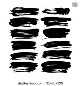 Brush stroke and texture. Vector design.