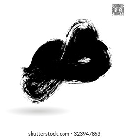 Brush stroke and texture. Vector design.