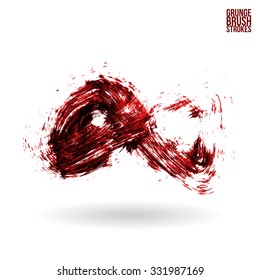 Brush stroke and texture. Vector design.