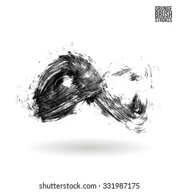 Brush stroke and texture. Vector design.