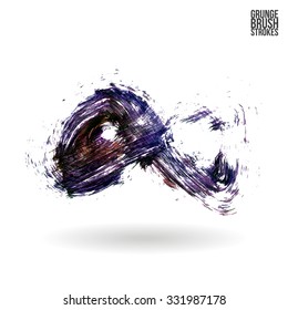 Brush stroke and texture. Vector design.