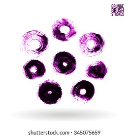 Brush stroke and texture. Vector design.