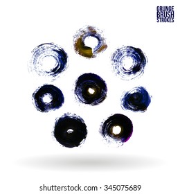 Brush stroke and texture. Vector design.