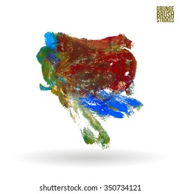 Brush stroke and texture. Vector design.