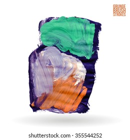 Brush stroke and texture. Vector design.