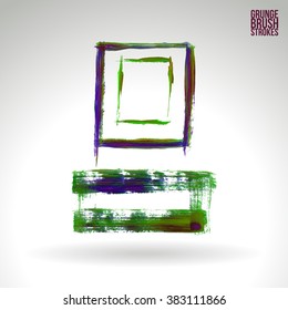Brush stroke and texture. Vector design.