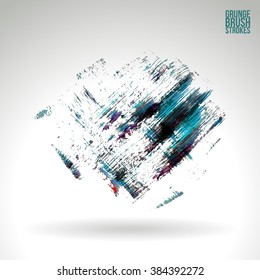 Brush stroke and texture. Vector design.