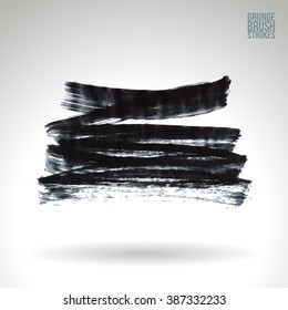 Brush stroke and texture. Vector design.
