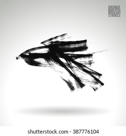 Brush stroke and texture. Vector design.