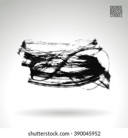 Brush stroke and texture. Vector design.
