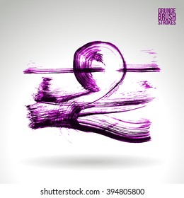 Brush stroke and texture. Vector design.