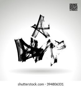 Brush stroke and texture. Vector design.