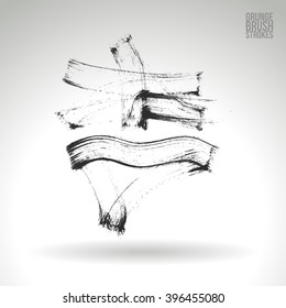 Brush stroke and texture. Vector design.