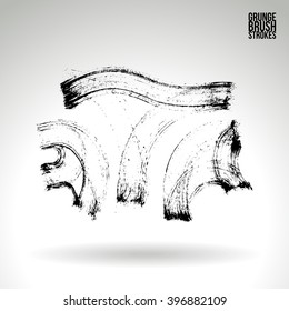 Brush stroke and texture. Vector design.