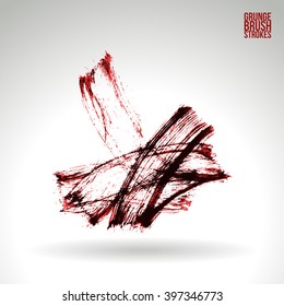 Brush stroke and texture. Vector design.