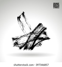 Brush stroke and texture. Vector design.