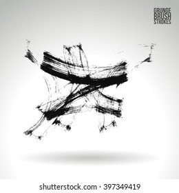 Brush stroke and texture. Vector design.