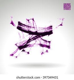 Brush stroke and texture. Vector design.