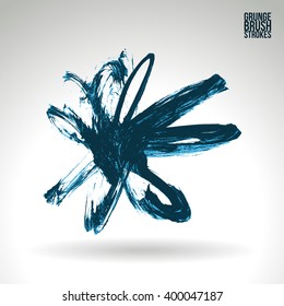 Brush stroke and texture. Vector design.