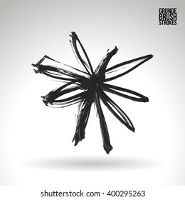 Brush stroke and texture. Vector design.