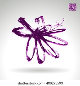 Brush stroke and texture. Vector design.