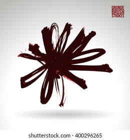 Brush stroke and texture. Vector design.