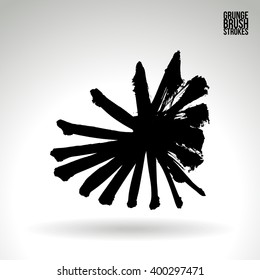 Brush stroke and texture. Vector design.