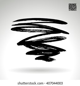 Brush stroke and texture. Vector design.