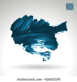 Brush stroke and texture. Vector design.