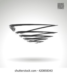 Brush stroke and texture. Vector design.