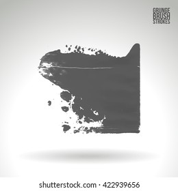 Brush stroke and texture. Vector design.