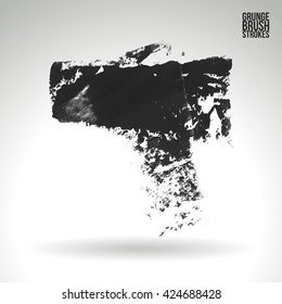 Brush stroke and texture. Vector design.