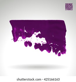 Brush stroke and texture. Vector design. Underline and border.