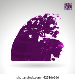 Brush stroke and texture. Vector design. Underline and border.