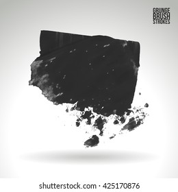 Brush stroke and texture. Vector design. Underline and border.
