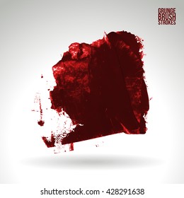 Brush stroke and texture. Vector design. Underline and border.