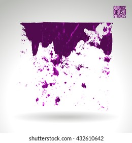 Brush stroke and texture. Vector design.