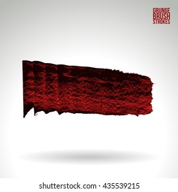 Brush stroke and texture. Vector design. Underline and border.