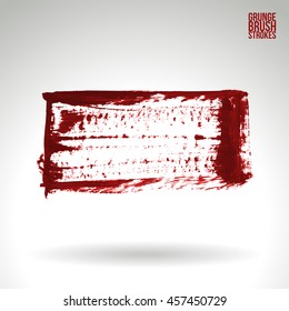 Brush stroke and texture. Vector design. Underline and border.