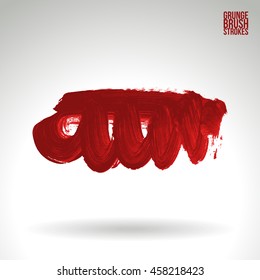 Brush stroke and texture. Vector design. Underline and border.