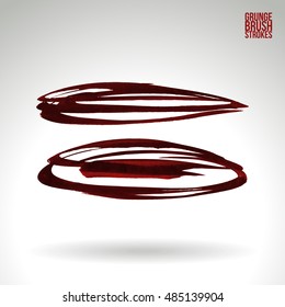 Brush stroke and texture. Vector design. Underline and border.