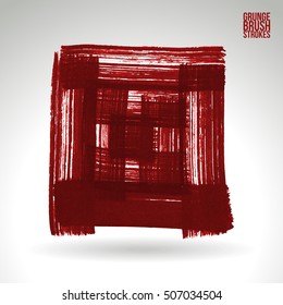 Brush stroke and texture. Vector design. Underline and border.